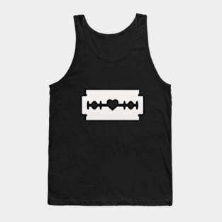 Razor with a Heart Shaped Blade Tank Top